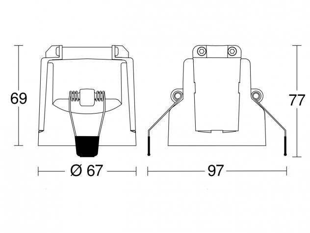  PD-8 ECO COM1 - plafondinbouw zwart